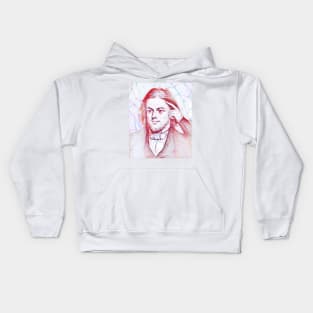 Rufus Wilmot Griswold Portrait | Rufus Wilmot Griswold Artwork | Line Art Kids Hoodie